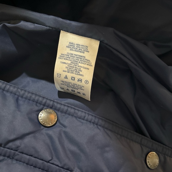 Lands End Quilted Down Puffer Vest Blue Women’s M 10-12 Snap Winter Walking - Picture 8 of 8